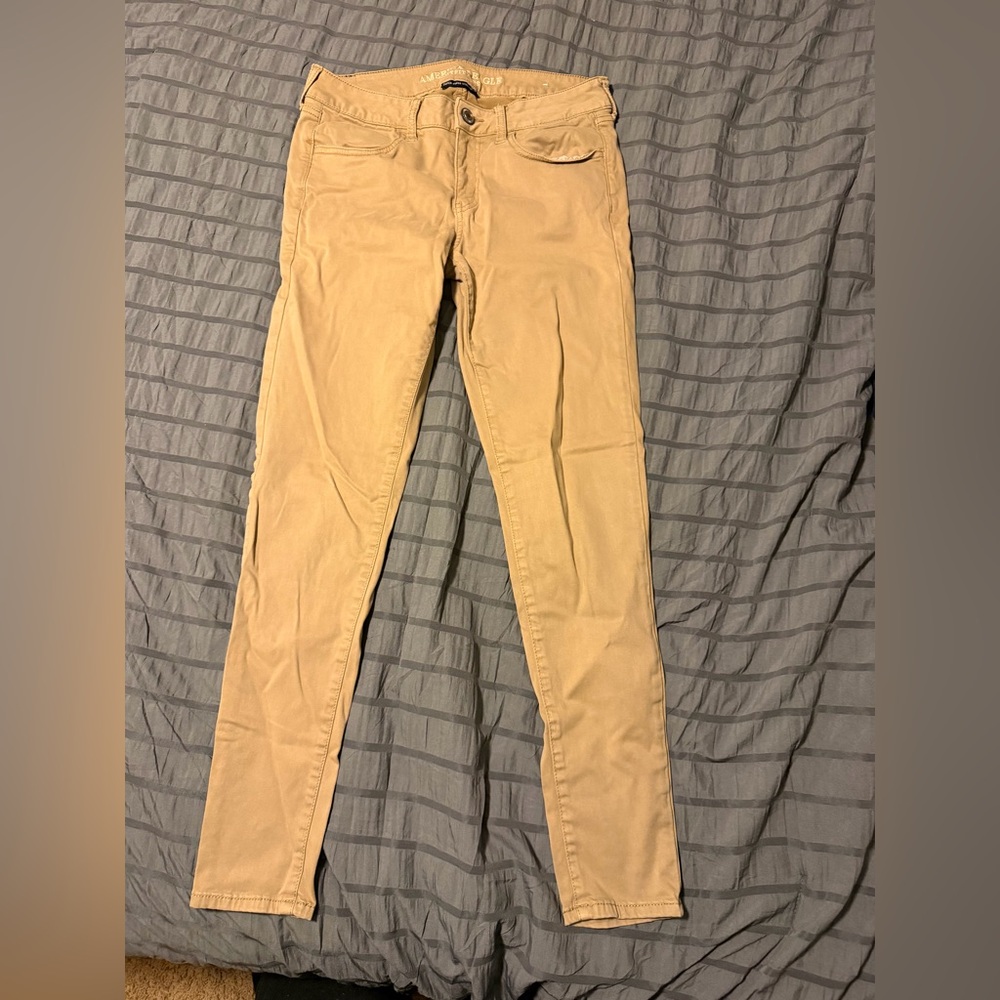 American Eagle Outfitters Skinny Jeans in Tan